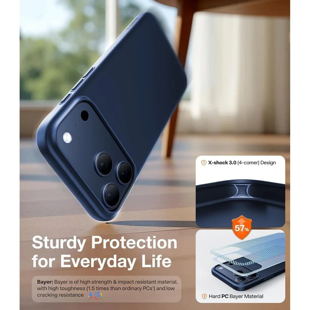 TORRAS Magnetic Slim Fit for iPhone 17 Pro Case 6.3 inch, Ultra-Thin